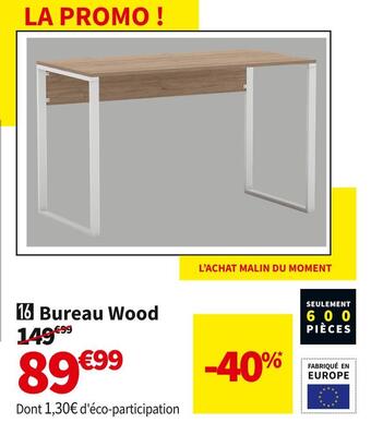 Conforama Bureau 110 cm wood offre