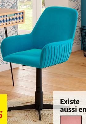 Conforama Fauteuil de bureau bleu amy offre