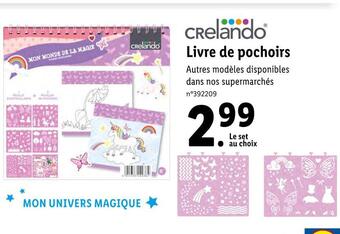 Lidl Crelando livre de pochoirs offre