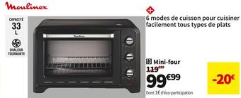 Conforama Moulinex mini-four ox464810 offre