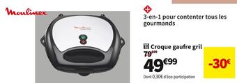 Conforama Moulinex croque gaufre grill sw611812 offre