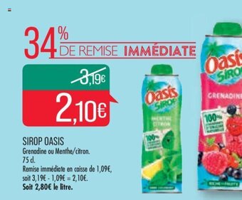 Match SIROP OASIS offre