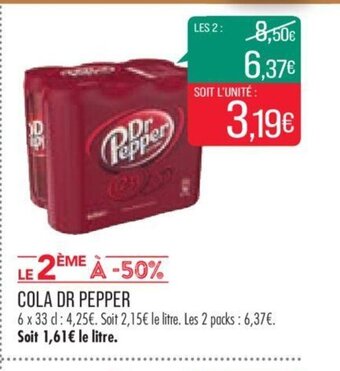 Match COLA DR PEPPER offre