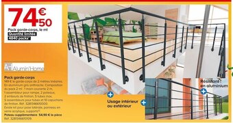 Castorama Alumin'home pack garde-corps offre