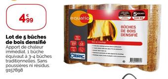 Weldom Equation lot de 5 bûches de bois densifié offre