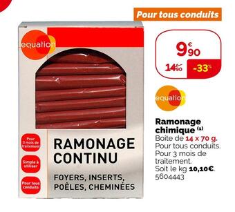 Weldom Equation ramonage chimique offre