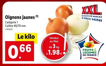 Lidl Oignons jaunes offre