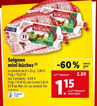 Lidl Soignon mini bûches offre