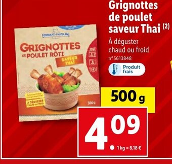 Lidl Grignottes de poulet saveur Thai (2) offre