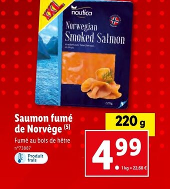 Lidl Saumon fumé de Norvège offre