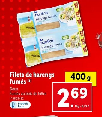 Lidl Filets de harengs fumés offre
