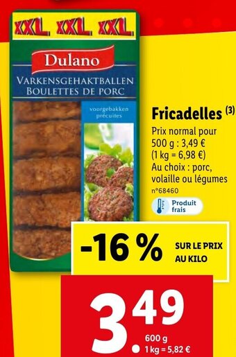 Lidl Fricadelles offre