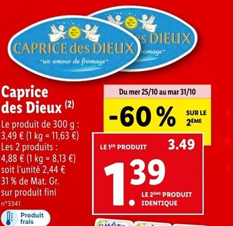 Lidl Caprice des Dieux offre