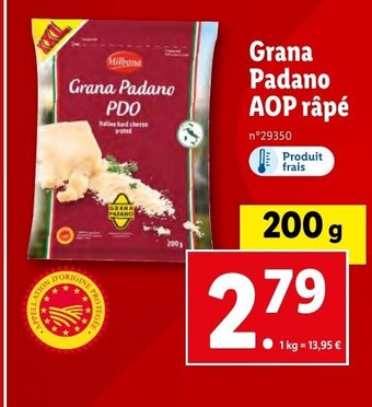 Lidl Grana Padano AOP râpé offre