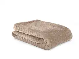 Weldom Plaid chevron, taupe l.130 x l.170 cm offre