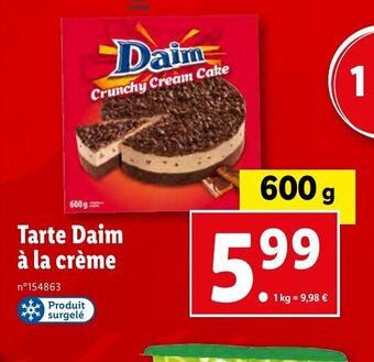 Lidl Tarte Daim à la crème offre