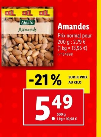 Lidl Amandes offre