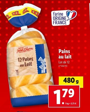 Lidl Pains au Lait offre