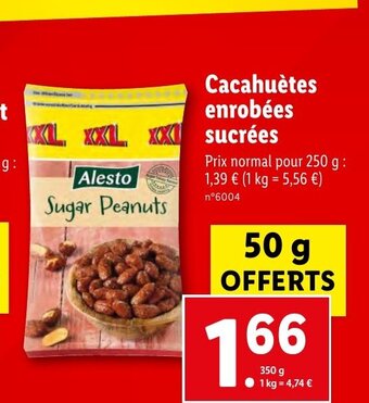 Lidl Cacahuètes enrobées offre