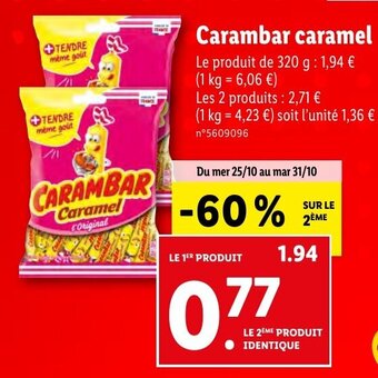 Lidl Carambar caramel offre