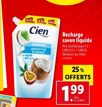 Lidl Recharge savon liquide offre