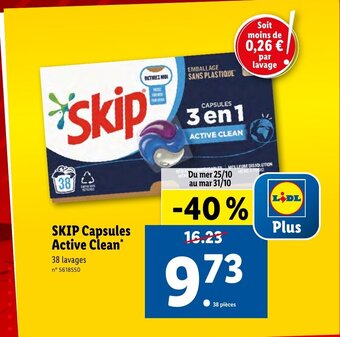 Lidl SKIP Capsules Active Clean offre