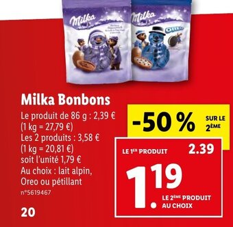Lidl Milka Bonbons offre