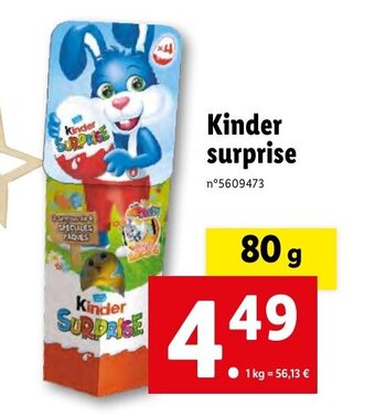 Lidl Kinder surprise offre