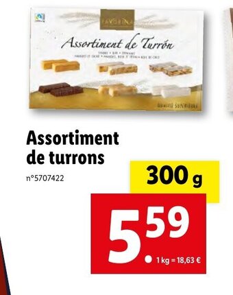 Lidl Assortiment de Turrón offre