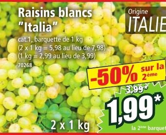Norma Raisins blancs "Italia" offre