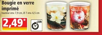 Norma Bougie en verre imprimé offre
