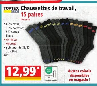 Norma TOPTEX Chaussettes de travail, offre
