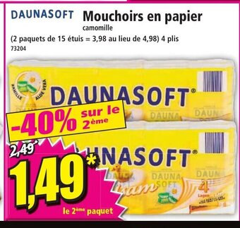 Norma DAUNASOFT Mouchoirs en papier offre