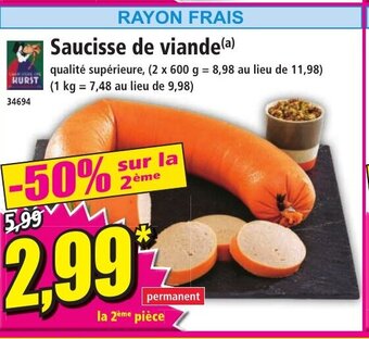 Norma Saucisse de viande offre