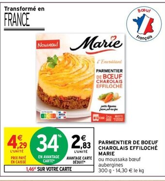 Intermarché Hyper PARMENTIER DE BOEUF CHAROLAIS EFFILOCHÉ MARIE offre