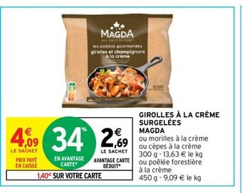 Intermarché Hyper GIROLLES À LA CRÈME SURGELÉES offre