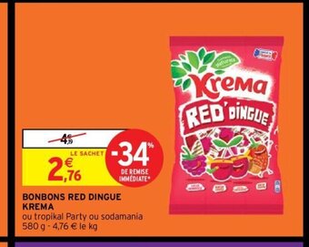 Intermarché Hyper BONBONS RED DINGUE KREMA offre