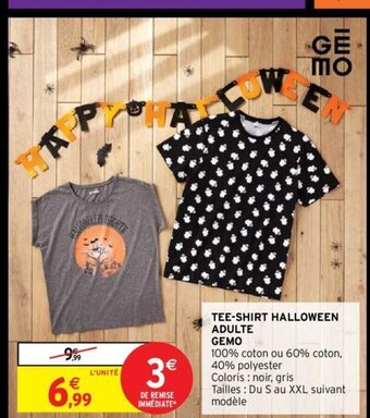 Intermarché Hyper TEE-SHIRT HALLOWEEN ADULTE offre