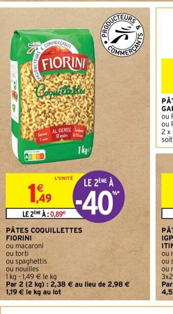 Intermarché Hyper PÂTES COQUILLETTES FIORINI offre