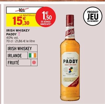 Intermarché Hyper IRISH WHISKEY offre