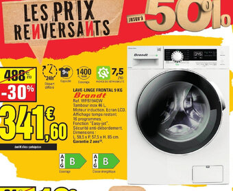E.Leclerc LAVE-LINGE FRONTAL 9 KG offre