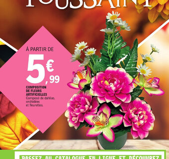 E.Leclerc COMPOSITION DE FLEURS ARTIFICIELLES offre