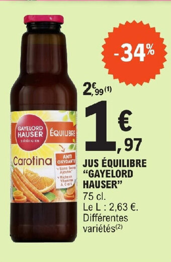 E.Leclerc JUS ÉQUILIBRE "GAYELORD HAUSER" offre