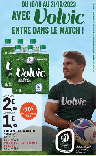 E.Leclerc EAU MINÉRALE NATURELLE "VOLVIC" offre
