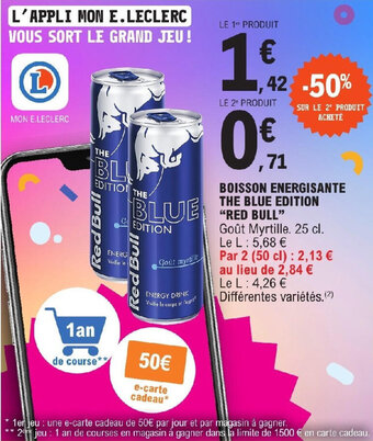 BOISSON ENERGISANTE THE BLUE EDITION "RED BULL"