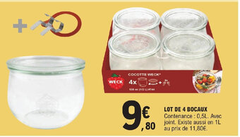 E.Leclerc LOT DE 4 BOCAUX offre