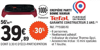 E.Leclerc CREPIÈRE PARTY BONNE MAMAN offre