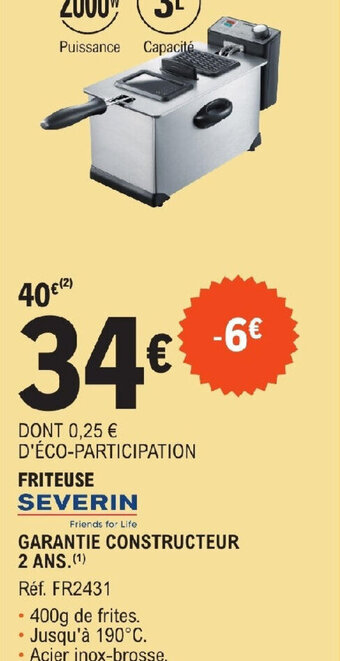 E.Leclerc FRITEUSE SEVERIN offre