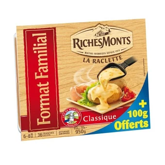 Carrefour Richesmonts la raclette format familial offre
