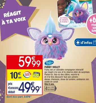 Hasbro gaming furby violet